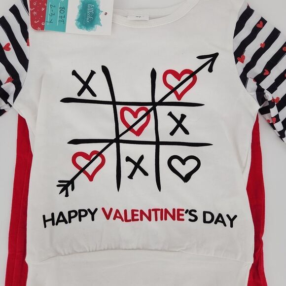 BABY Girl TicTacToe Valentine's Day Heart Jogger Set - Picture 2 of 6